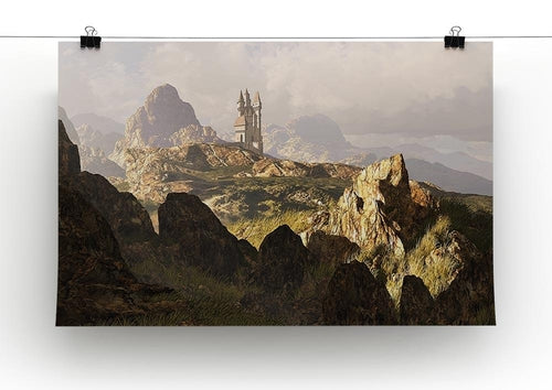 A distance medieval castle Canvas Print or Poster